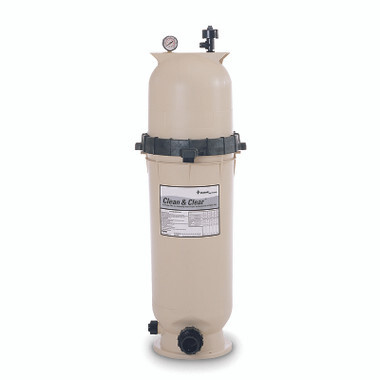 Pentair 160315 clean and clear fiberglass reinforced polypropylene tank 75 square feet 75 GPM Cartridge pool filter