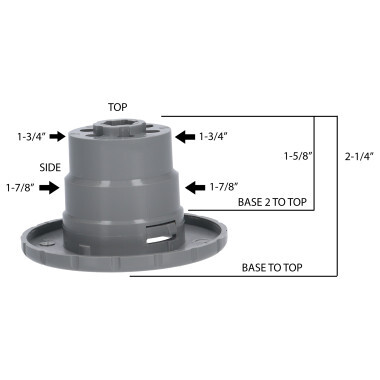 16-4820-GRY | HYDRO AIR MAGNA SERIES DUAL ROTATING JET INTERNAL 3-1/2"