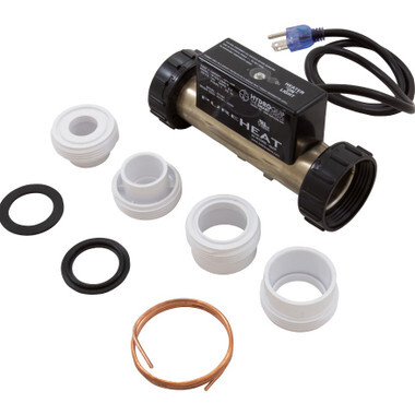 PH101-10UV | HYDROQUIP | Heater, Bath, H-Q InLine, PH101-10UV, 1.5" x 7", 115v, 1kW, VAC