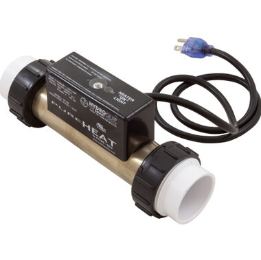 PH101-10UV | HYDROQUIP | Heater, Bath, H-Q InLine, PH101-10UV, 1.5" x 7", 115v, 1kW, VAC