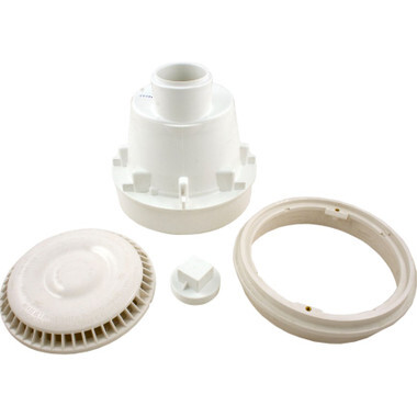 640-2920 V | Waterway Plastics | Main Drain, WW Anti Vortex, 8" Rnd, Gun, 2"s, Bottom, White