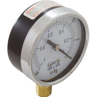 99301499 | Daughtridge Sales Co, Inc | Vacuum Gauge, 1/4" Bottom Connection NPT 0-30HG 2-1/2" Face