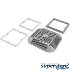 AquaStar Pool Products | 14"x14" Retro to 9"x9" Anti-Entrap.Suct.Outlet Cover,Lt Gray | R914103