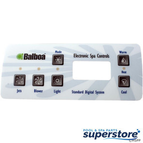 Balboa Water Group | Overlay, BWG Std Digital, Jacuzzi F108/109, Jet/Blower/Light | 10328