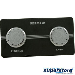Pres Air Trol | Air Button Panel, 1-5/16" hole size, 2 button, Black/Chrome | PB318BC2 | Discontinued