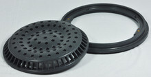 WATERWAYS | MAIN DRAIN ANTI VORTEC 8" FRAME & GRATE DARK GRAY | 640-2319-DKG