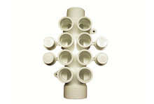 Waterway | MANIFOLD | 8-PORT FLO-THRU 1-1/2" SPIGOT X 1-1/2" SLIP X 3/4" SLIP | 672-4640