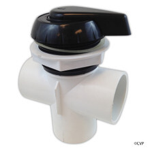 Waterway Plastics | 2" Notched Top Access Div Valve, Black | 600-3061